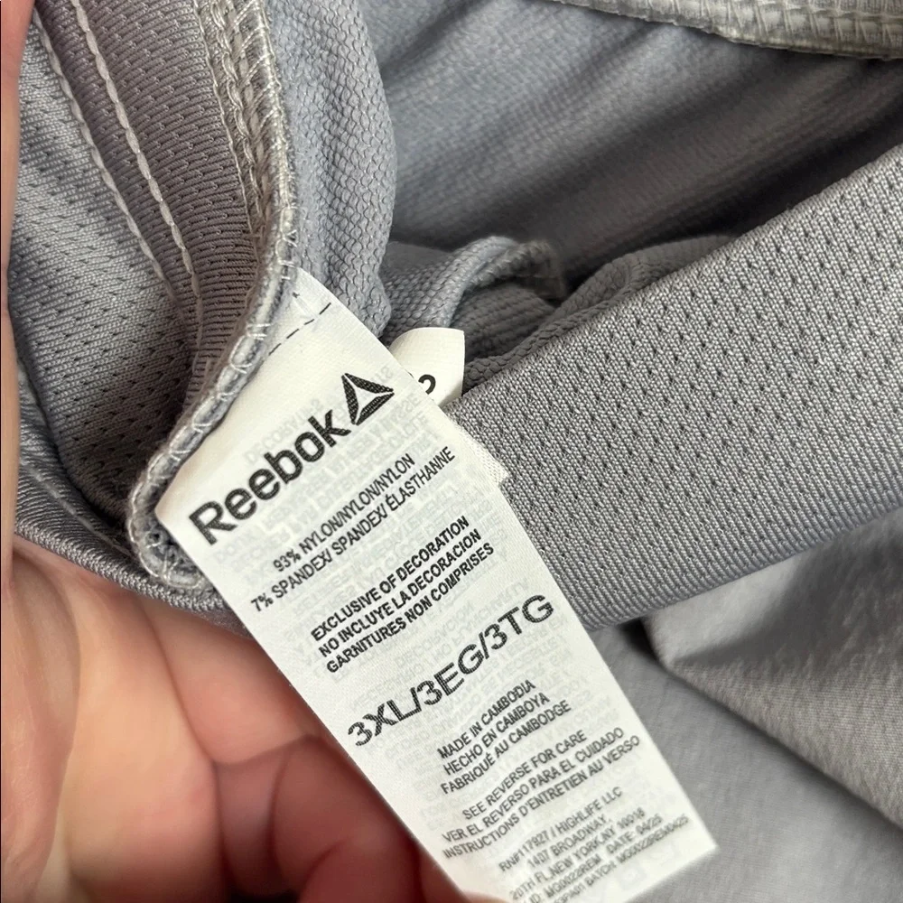 Reebok Men's Ascent Woven Jogger Pants 3X Sleet Gray NWT